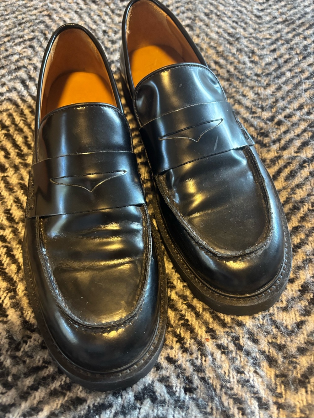 Thursday Boot Company Black Leather Women's Penny Loafers
